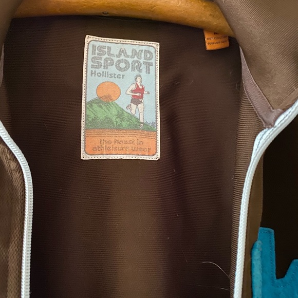 Hollister Island Sport Waikiki Brown Track Jacket - Picture 4 of 4